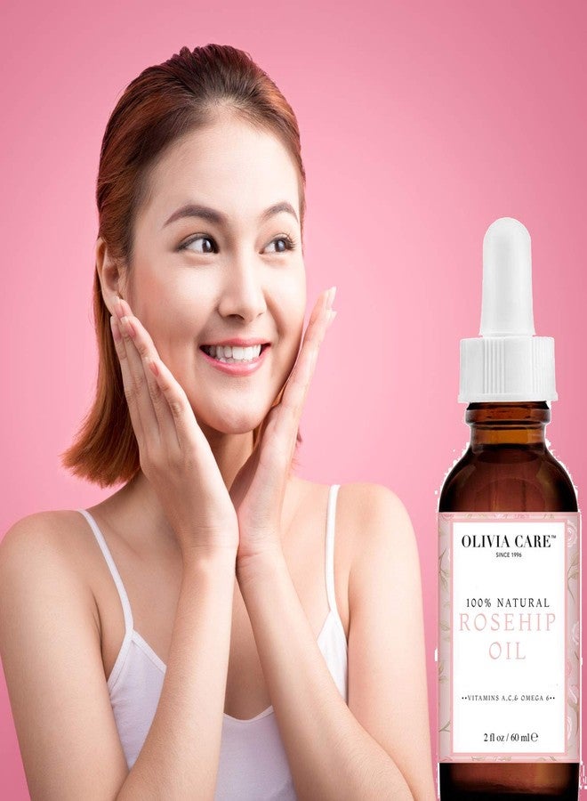 Olivia Care Rosehip Face Oil | Large 2 oz | Packed with Vitamins E, C and A to treat Wrinkles, Acne Scars, Blemishes and Dark Circle– All natural beauty moisturizer for skincare - Image 3